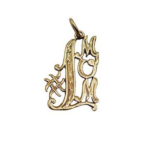 Vintage 14 K Gold #1 MOM Charm (A5024)